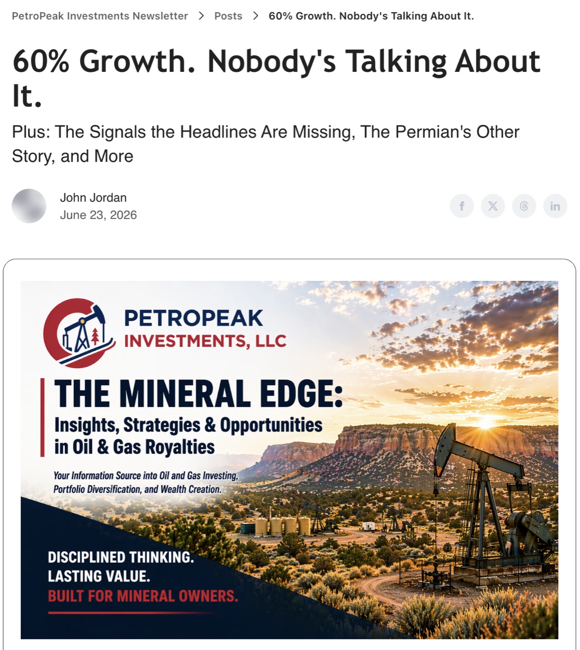 The Mineral Edge newsletter