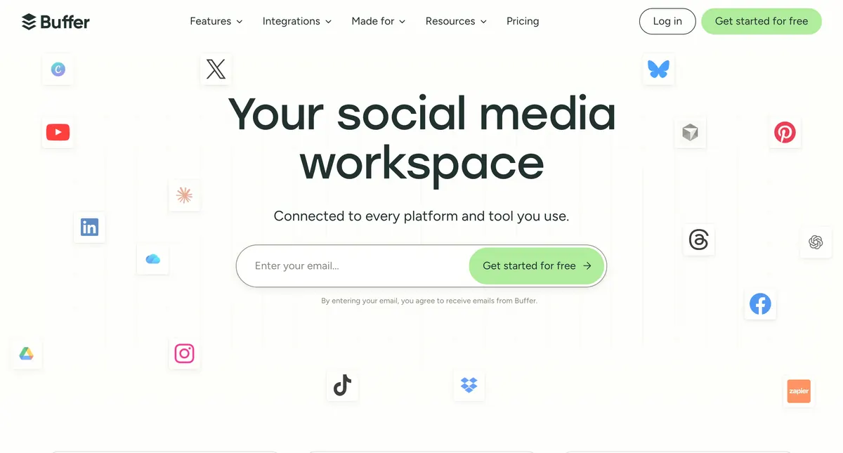 Buffer homepage
