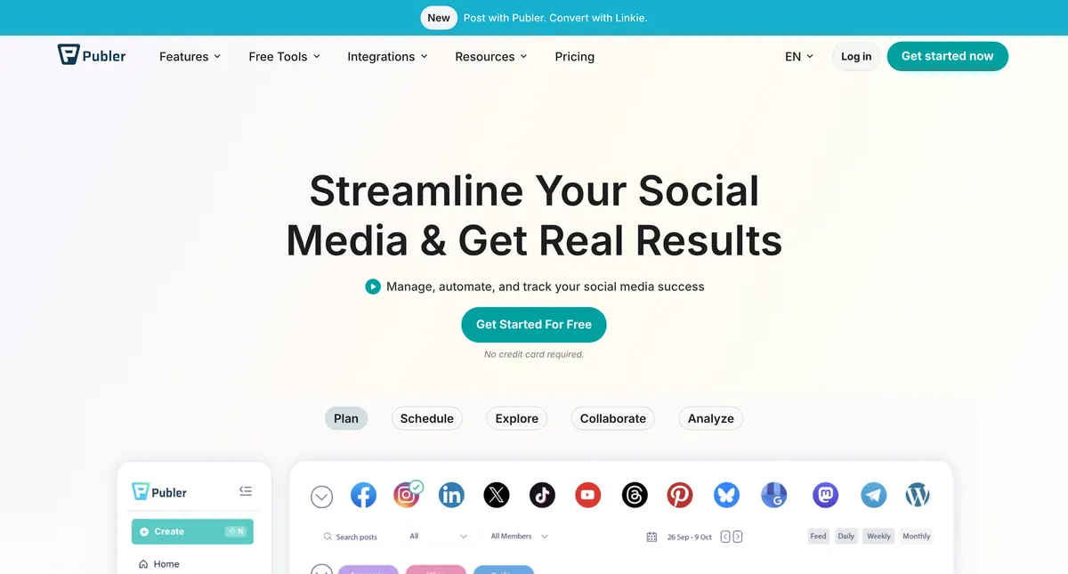 Publer homepage