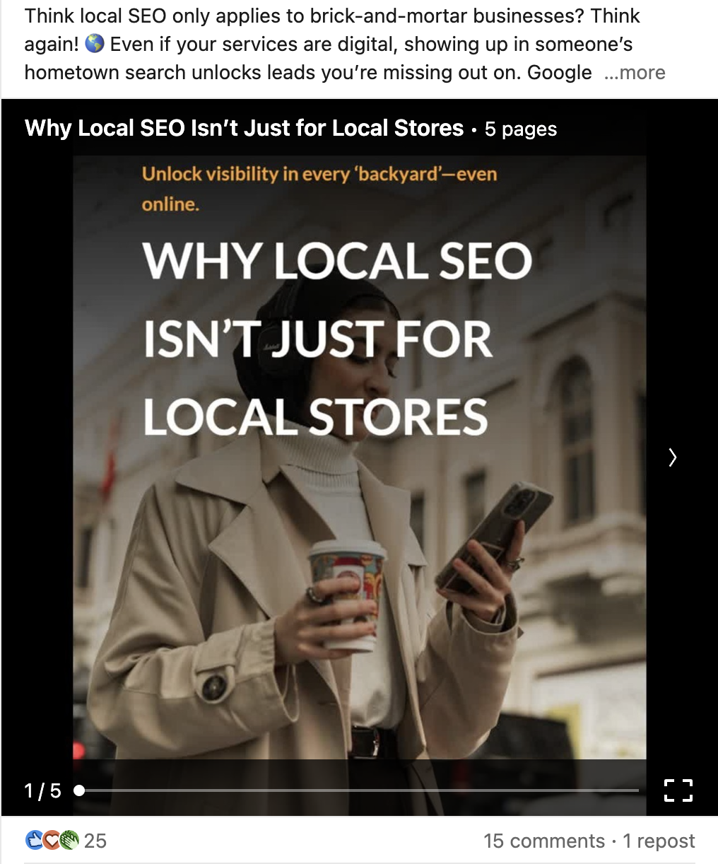 LinkedIn post after WaveGen example 3